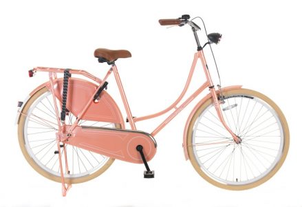 28 POPAL Oma Bike In Salmon With Creme Tires